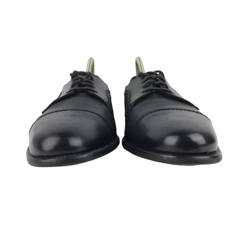 Jarman International Collection Mens Black Leather Oxford Dress‎ Shoes Size 10.5